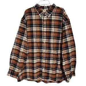 Red Head Brand Co Men's Size 3XL Flannel Shirt plaid Multicolor 100% Cotton
